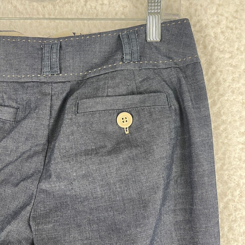 Ann Taylor LOFT‎ Blue Ann Cropped Pants Womens Straight Leg Mid-Rise Size 2 - Picture 14 of 16